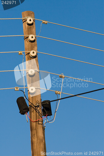 Image of vintage electricity pole