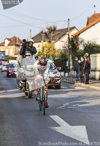 Image of The Cyclist Jean-Christophe Péraud- Paris Nice 2013 Prologue in