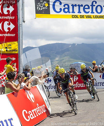 Image of Cyclists on Col de Val Louron Azet