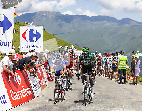 Image of Cyclists on Col de Val Louron Azet