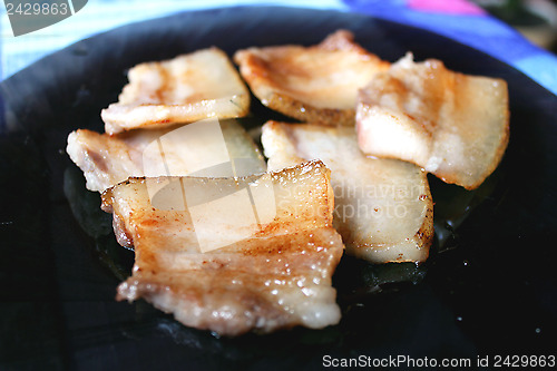 Image of tasty fried pieces of lard
