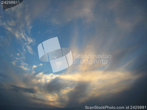 Image of Evening landscape with clouds