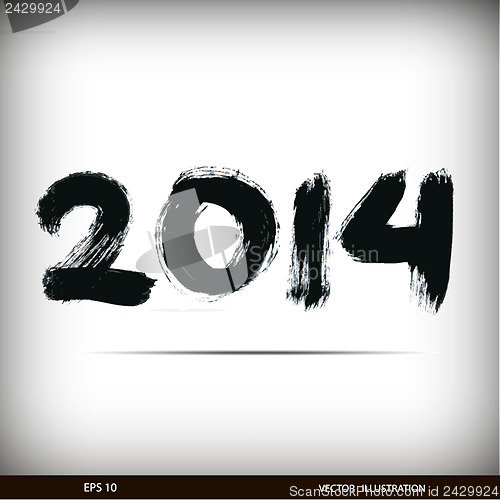 Image of Happy New Year watercolor 2014