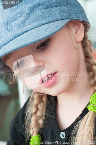 Image of Portrait of little blond girl