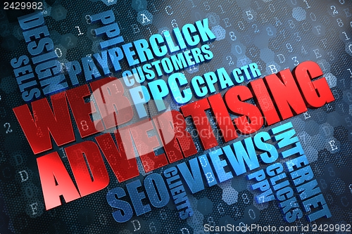 Image of WEB Advertising. Wordcloud Concept.