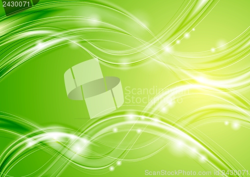 Image of Colourful wavy spring waves design