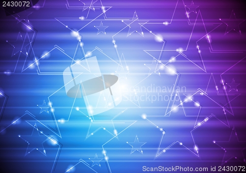 Image of Colourful shiny vector stars template