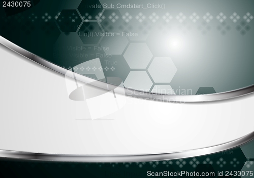 Image of Dark vector hi-tech background