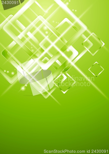 Image of Light green geometrical vector design