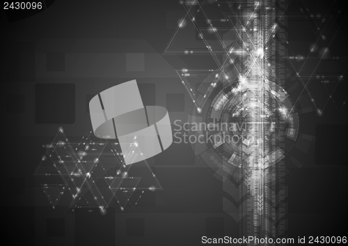 Image of Dark vector hi-tech background