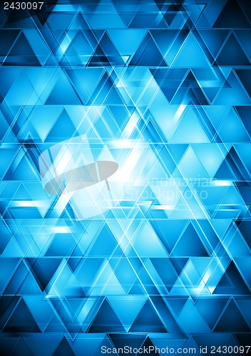 Image of Vibrant blue hi-tech vector design