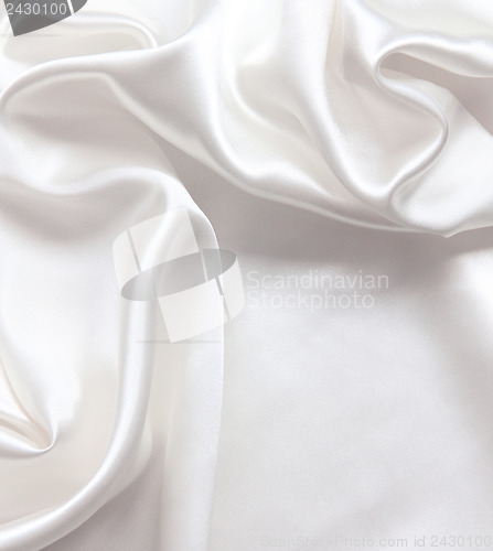 Image of Smooth elegant white silk as wedding background 