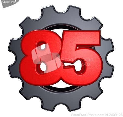 Image of number and cogwheel