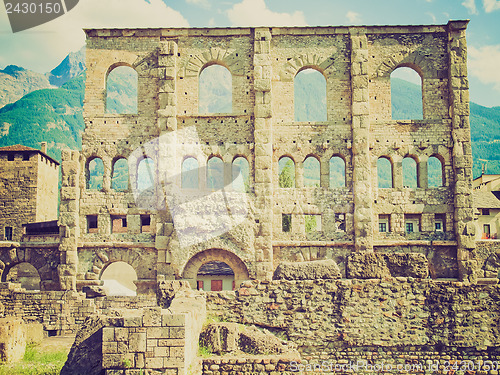 Image of Retro look Roman Theatre Aosta