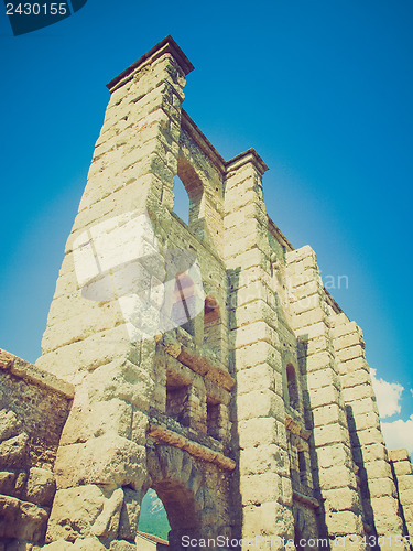 Image of Retro look Roman Theatre Aosta