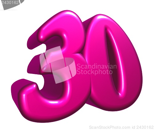 Image of number thirty