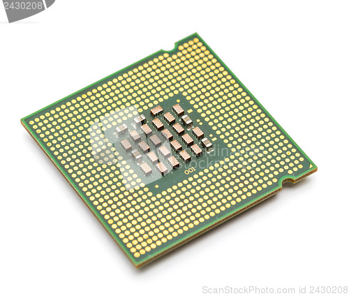 Image of CPU isolated on white background