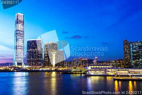 Image of Kowloon skyline at night