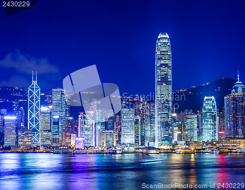 Image of Hong Kong skyline at night
