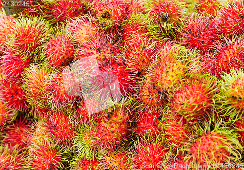 Image of Red rambutan background