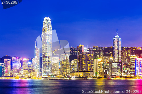 Image of Skyline at night in Hong Kong