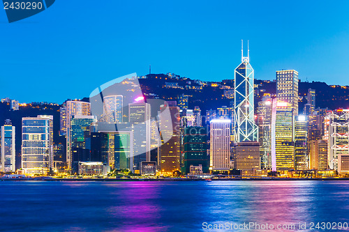 Image of Hong Kong skyline at night