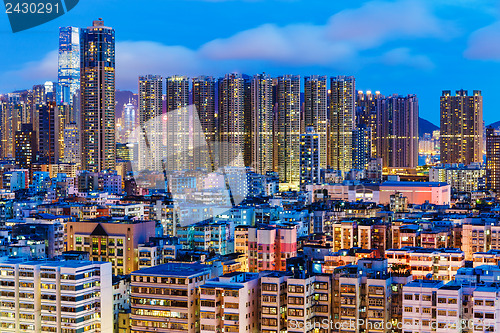 Image of Kowloon district at night