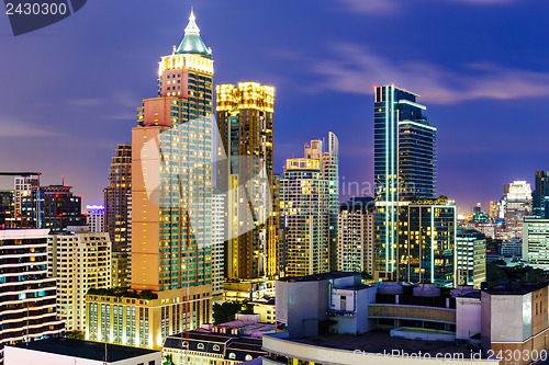 Image of Bangkok skyline at night