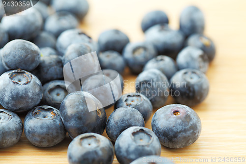 Image of Heap of the blueberry on the table