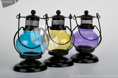 Image of retro candle lanterns