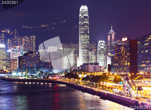 Image of Hong Kong skyline at night