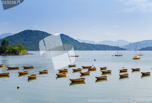 Image of Beautiful sea coast and boat