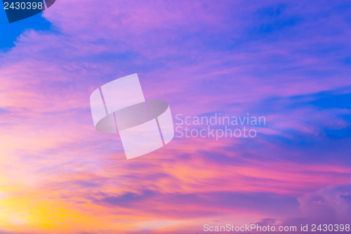 Image of Cloudscape during sunset