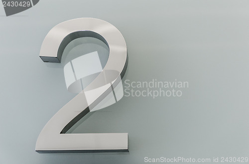 Image of Metallic house number 2