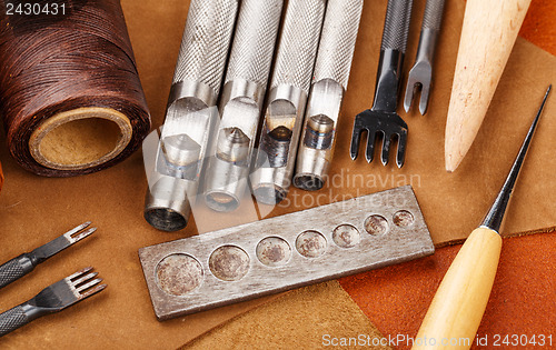 Image of Handmade leather craft equipment