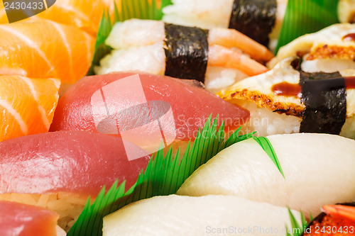 Image of Japanese sushi close up