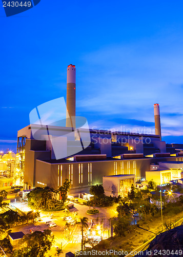 Image of Industrial plant at night