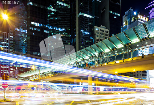 Image of Traffic light at night