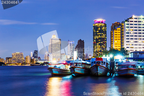 Image of Bangkok skyline at night