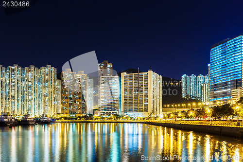 Image of Sha Tin in Hong Kong at night