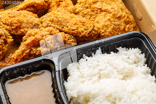 Image of Fried chicken rice bento box