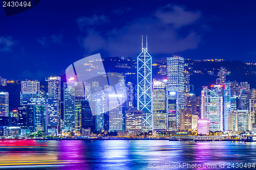 Image of Hong Kong skyline at night