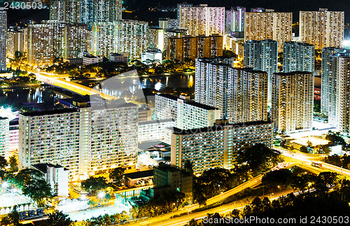 Image of Public housing from aerial view in Hong Kong