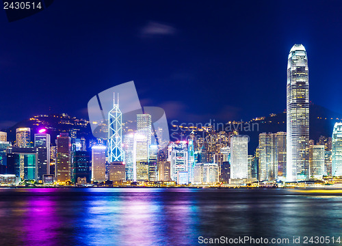 Image of Hong Kong skyline at night