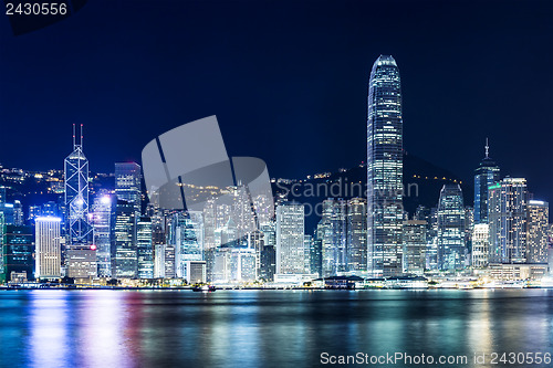 Image of Hong Kong skyline at night