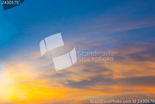 Image of Cloudscape during sunset