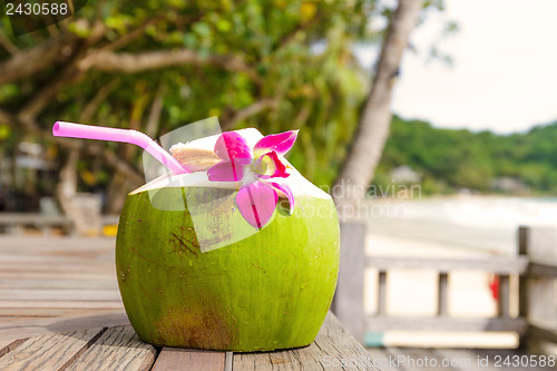 Image of Coconut drink in the resort