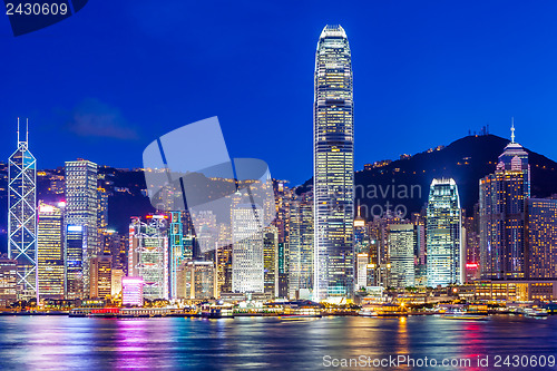 Image of Hong Kong skyline at night
