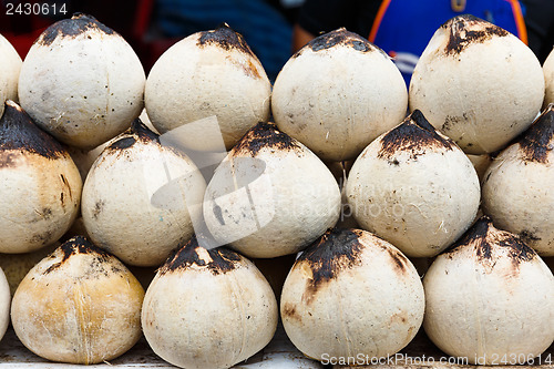 Image of Young coconut drinks on street