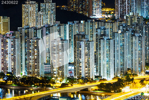 Image of Crowded downtown building in Hong Kong